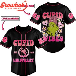 Grinch Cupid Vibes Personalized Baseball Jersey