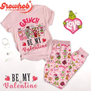 Grinch Stole Valentine Fleece Pajamas Set