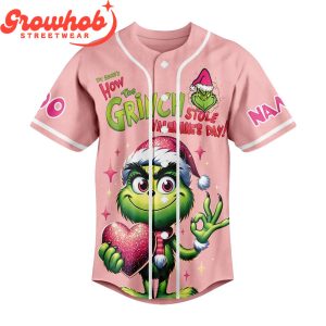 Grinch Who Steals The Valentine Personalized Baseball Jersey