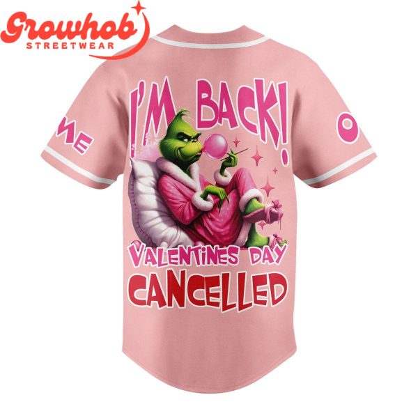 Grinch Who Steals The Valentine Personalized Baseball Jersey