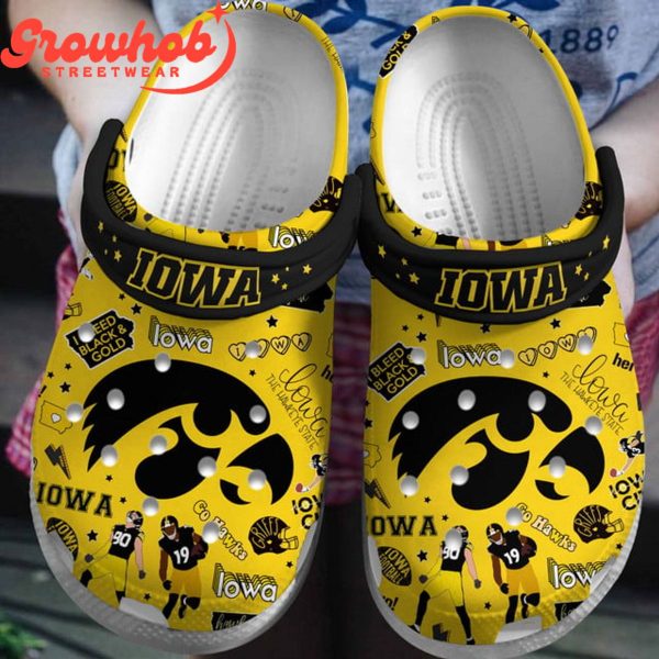 Iowa Hawkeyes Go Hawks Crocs Clogs