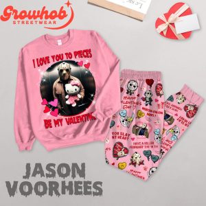 Jason Voorhees Love You Valentine Fleece Pajamas Set Long Sleeve