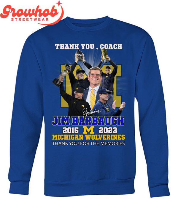 Jim Harbaugh Michigan Wolverines Coach 2015-2023 T-Shirt