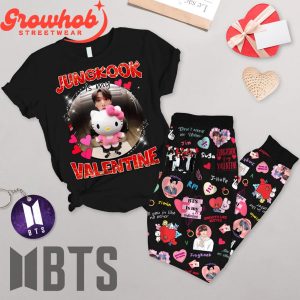 Jungkook BTS Valentine Pink Fleece Pajamas Set