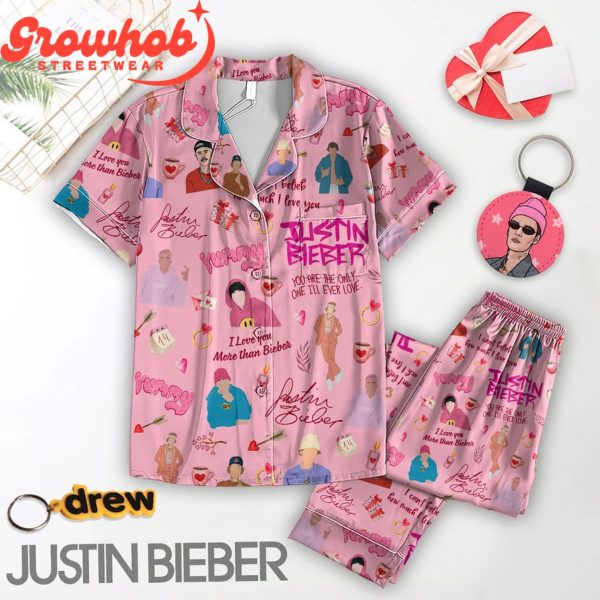 Justin Bieber In Love Fan Valentine Polyester Pajamas Set