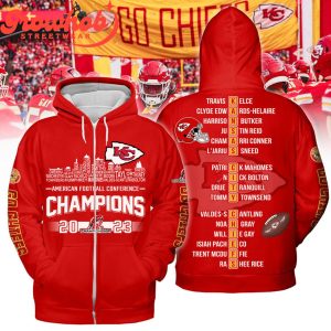 Kansas City Chiefs AFC 2023 Champions City Hoodie Shirts Red