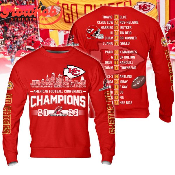 Kansas City Chiefs AFC 2023 Champions City Hoodie Shirts Red