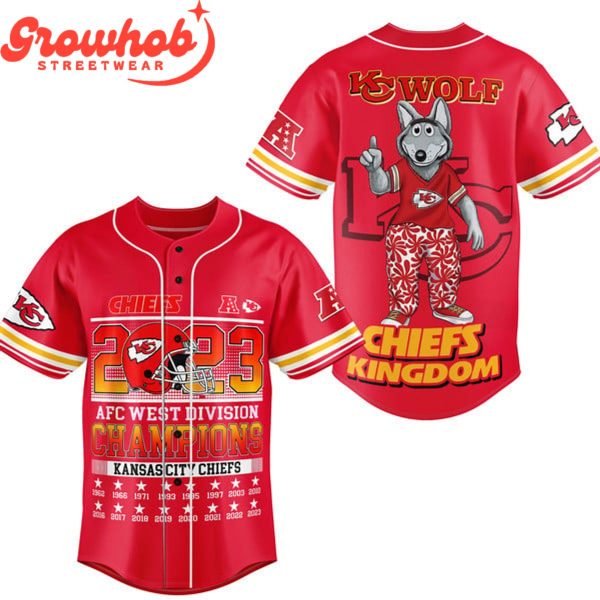 Kansas City Chiefs AFC Champions 2023 Personalized Red Baseball Jersey