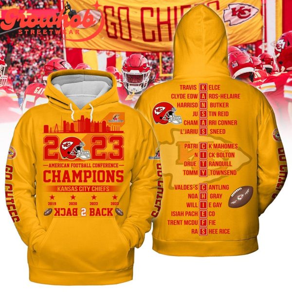 Kansas City Chiefs American Football Conference Champs Hoodie Shirts Yellow