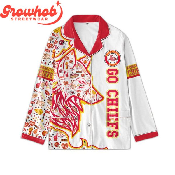 Kansas City Chiefs Go Chiefs Fan Polyester Pajamas Set