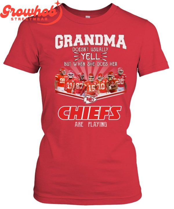 Kansas City Chiefs Grandma Doesn’t Yell But She Does T-Shirt