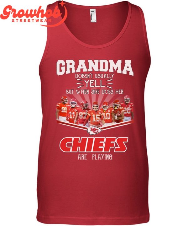 Kansas City Chiefs Grandma Doesn’t Yell But She Does T-Shirt