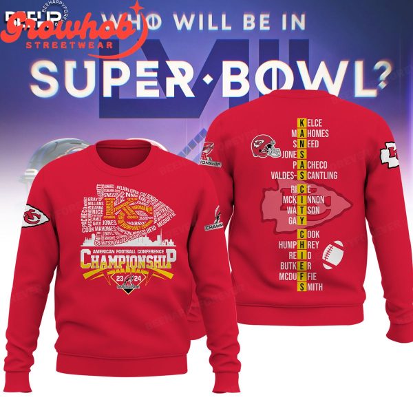 Kansas City Chiefs NFL Conference Champions Hoodie Shirts Red