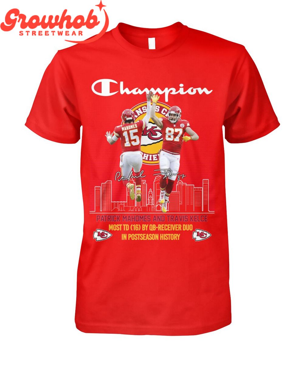 Kansas City Chiefs Patrick Mahomes Travis Kelce The Champions T-Shirt