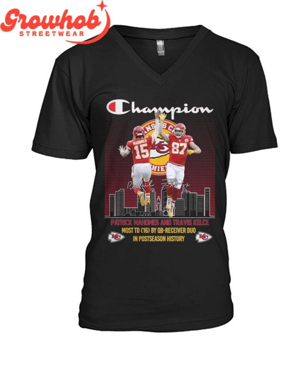 Kansas City Chiefs Patrick Mahomes Travis Kelce The Champions T-Shirt