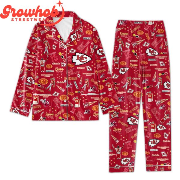 Kansas City Chiefs With Mahomes Polyester Pajamas Set