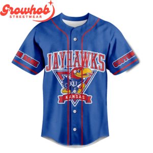 Kansas Jayhawks Rock Chalk Personalized Baseball Jersey