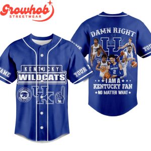Kentucky Wildcats Fan Forever Personalized Baseball Jersey