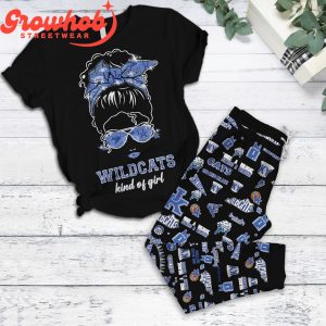 Kentucky Wildcats I Love Valentine Black Fleece Pajamas Set Long Sleeve