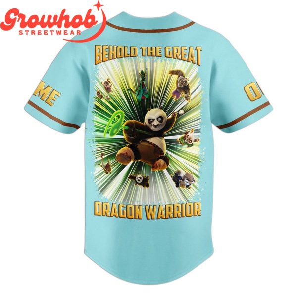 Kung Fu Panda Dragon Warrior Personalized Baseball Jersey