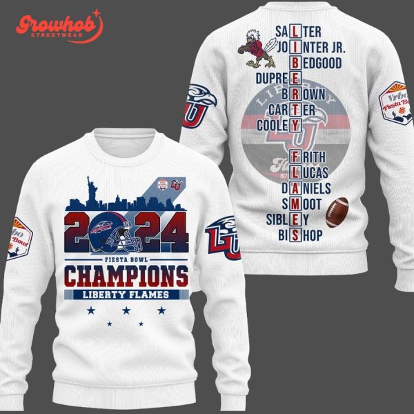 Liberty Flames 2024 Fiesta Bowl Champions Hoodie Shirts White Version