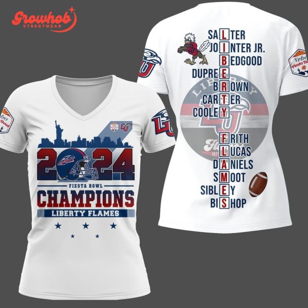 Liberty Flames 2024 Fiesta Bowl Champions Hoodie Shirts White Version
