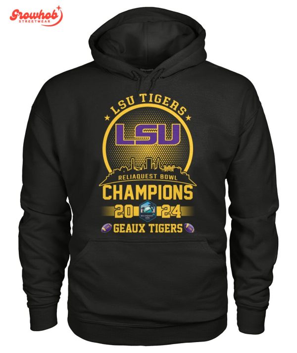 LSU Tigers 2024 Reliaquest Bowl Champions Geaux Tigers T-Shirt