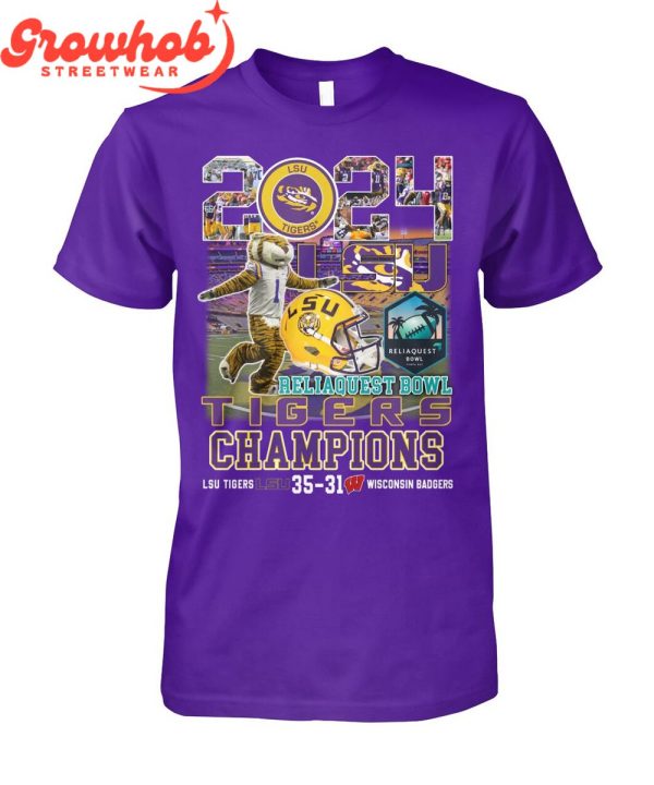 LSU Tigers Champions 2024 Reliaquest Bowl Proud T-Shirt