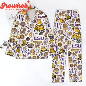 LSU Tigers Valentine Polyester Pajamas Set