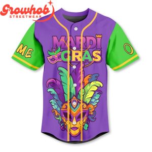 Mardi Gras Y’All Festival Time Personalized Baseball Jersey