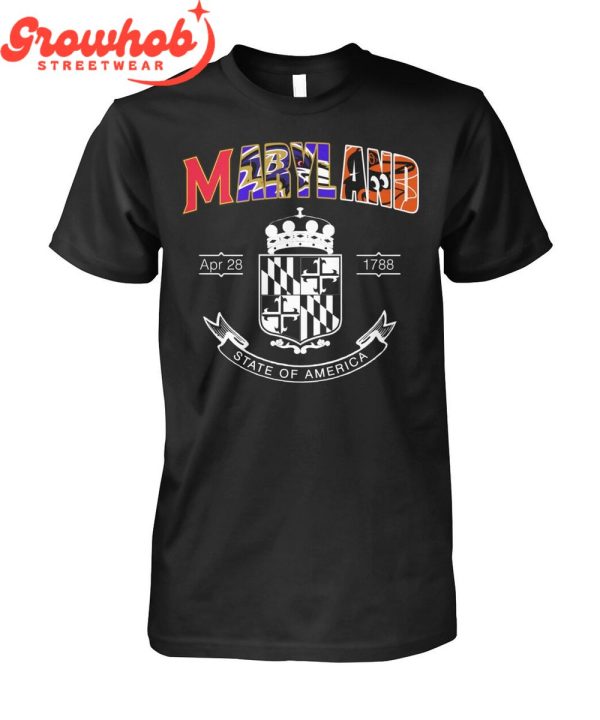 Maryland Terrapins Baltimore Ravens Baltimore Orioles Proud Of Maryland T-Shirt