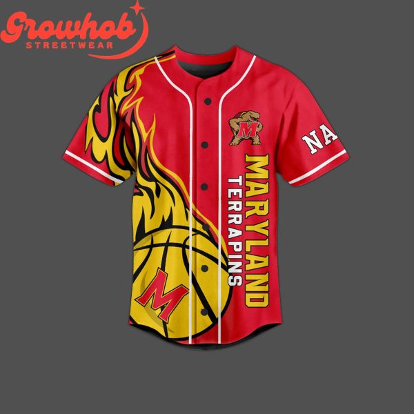 Maryland Terrapins Go Terps Personalized Baseball Jersey