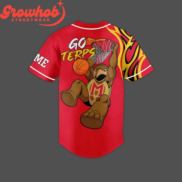 Maryland Terrapins Go Terps Personalized Baseball Jersey