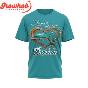 Miami Dolphins My Heart Valentine Fan Couple T-Shirt