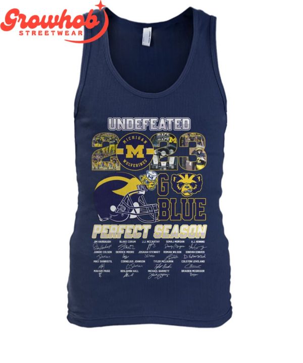 Michigan Wolverines 2023-2024 Undefeated Perfect Season Go Blue T-Shirt