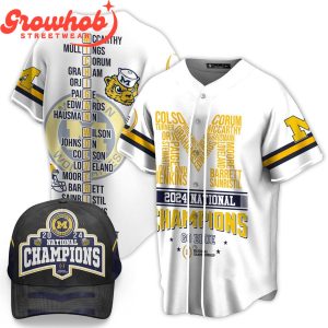 Michigan Wolverines 2024 National Champions Fan Baseball Jersey White Version