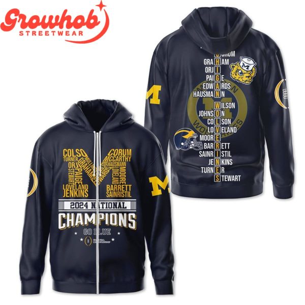 Michigan Wolverines 2024 National Champions Fan Hoodie Shirts Black Version