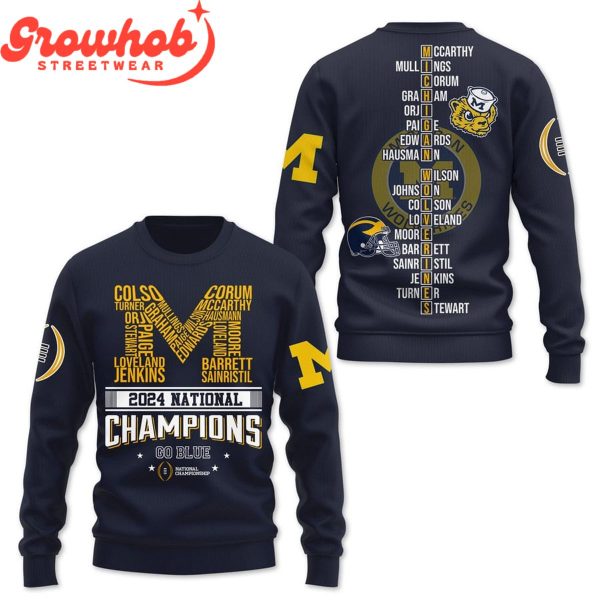 Michigan Wolverines 2024 National Champions Fan Hoodie Shirts Black Version