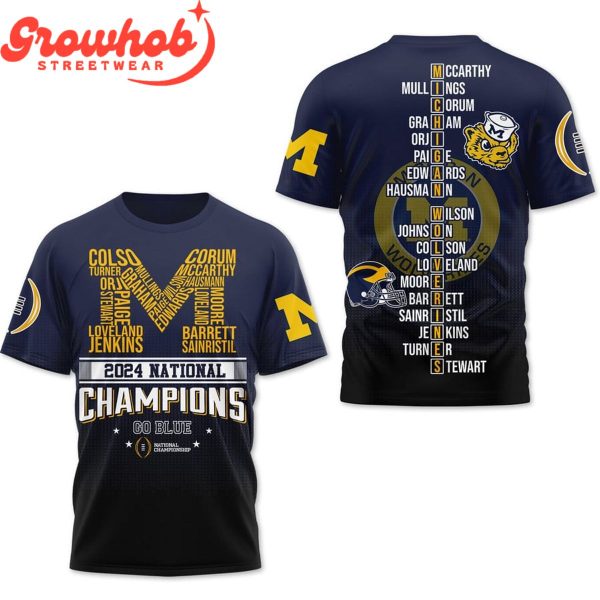 Michigan Wolverines 2024 National Champions Fan Hoodie Shirts Black Version