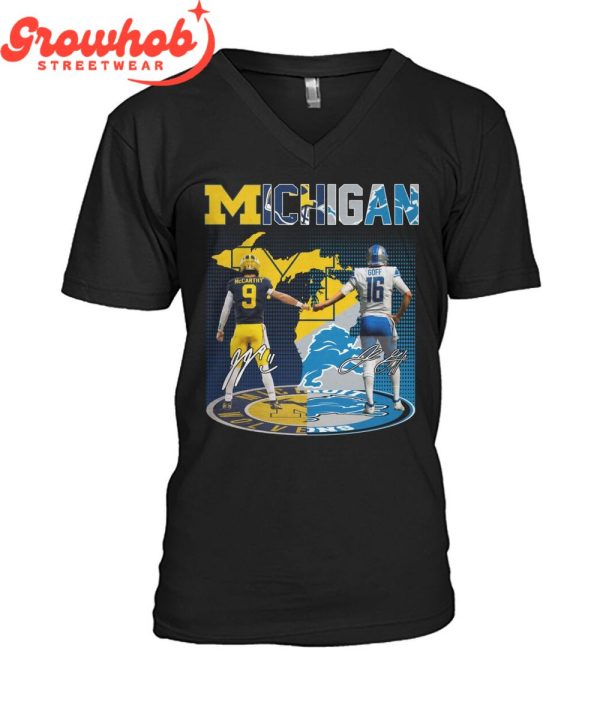 Michigan Wolverines Detroit Lions Fan Proud T-Shirt