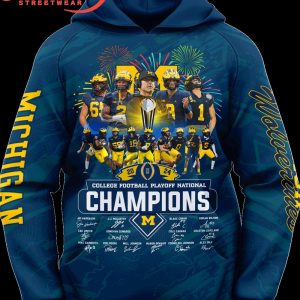 Michigan Wolverines National Champions 2024 Celebrating Hoodie Shirts