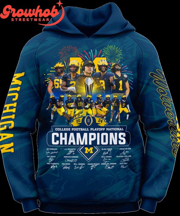 Michigan Wolverines National Champions 2024 Celebrating Hoodie Shirts