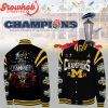 Michigan Wolverines Rose Bowl Champions 2024 Navy Baseball Jacket