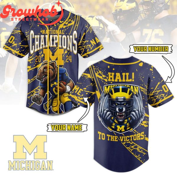 Michigan Wolverines The Victors Personalized Baseball Jersey