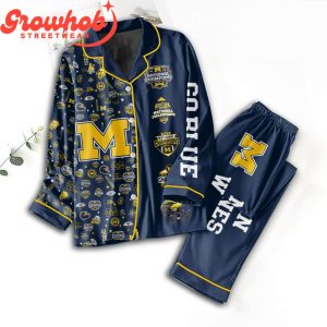 Michigan Wolverines Title Winner 2024 Polyester Pajamas Set