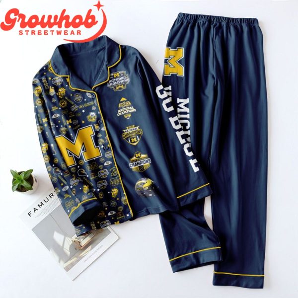 Michigan Wolverines Title Winner 2024 Polyester Pajamas Set