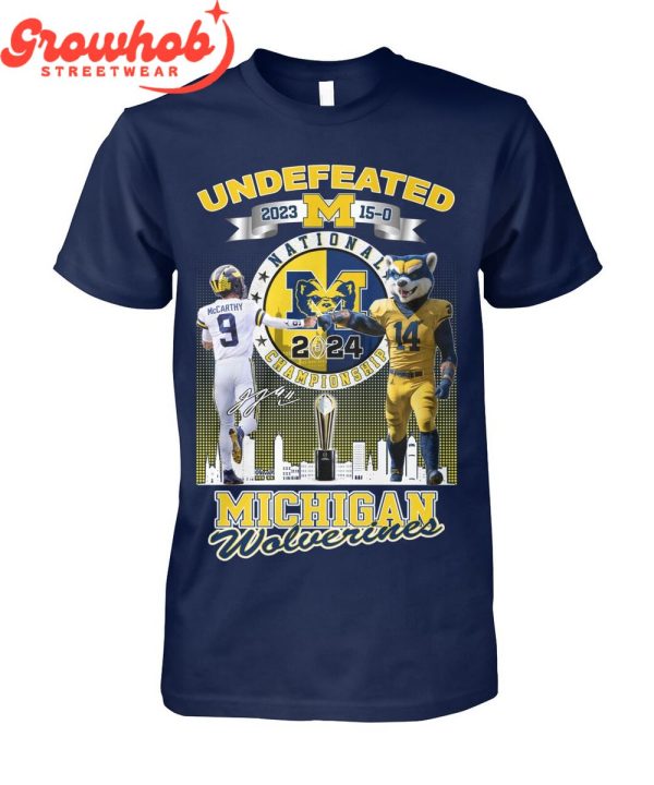 Michigan Wolverines Undefeated 2023-2024 National Championship T-Shirt