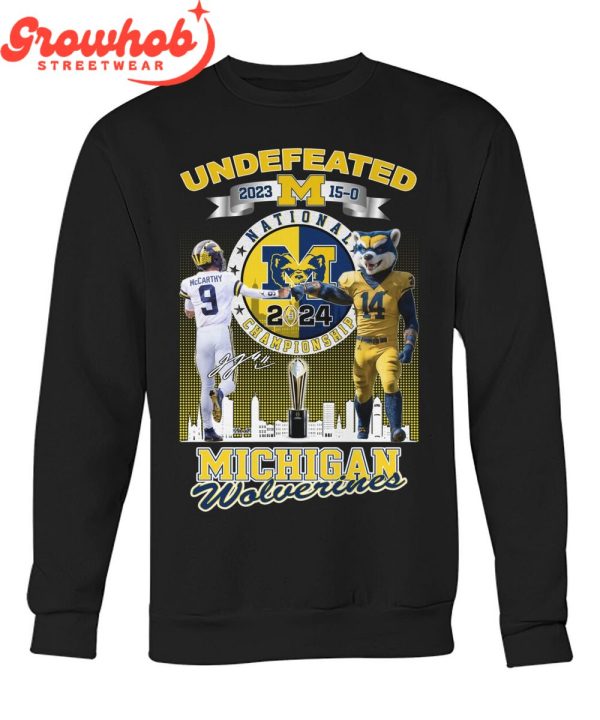 Michigan Wolverines Undefeated 2023-2024 National Championship T-Shirt