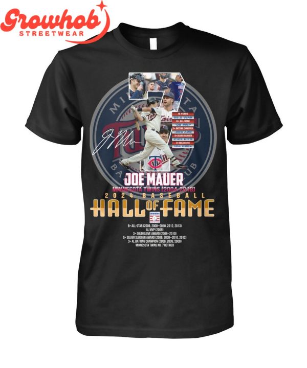 Minnesota Twins Joe Mauer 2024 Hall Of Fame T-Shirt