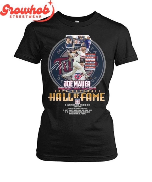 Minnesota Twins Joe Mauer 2024 Hall Of Fame T-Shirt